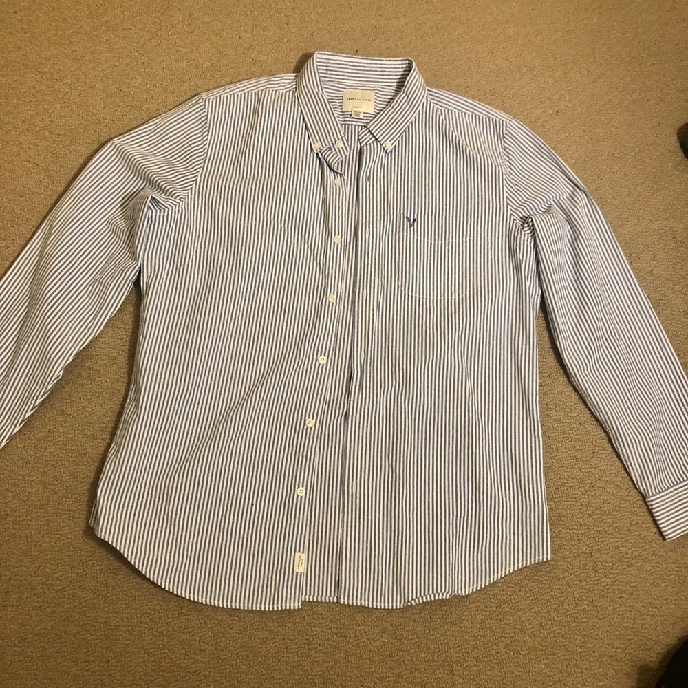 American eagle striped button down